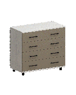 Комоды, Модульная система Грейс Комод КМ-5031  Снежный Ясень