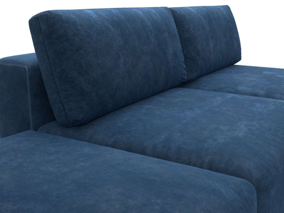 Диваны угловые в гостиную, Диван угловой модульный с пуфом Лига-060 НПБ угол универсальный, велюр BRUT