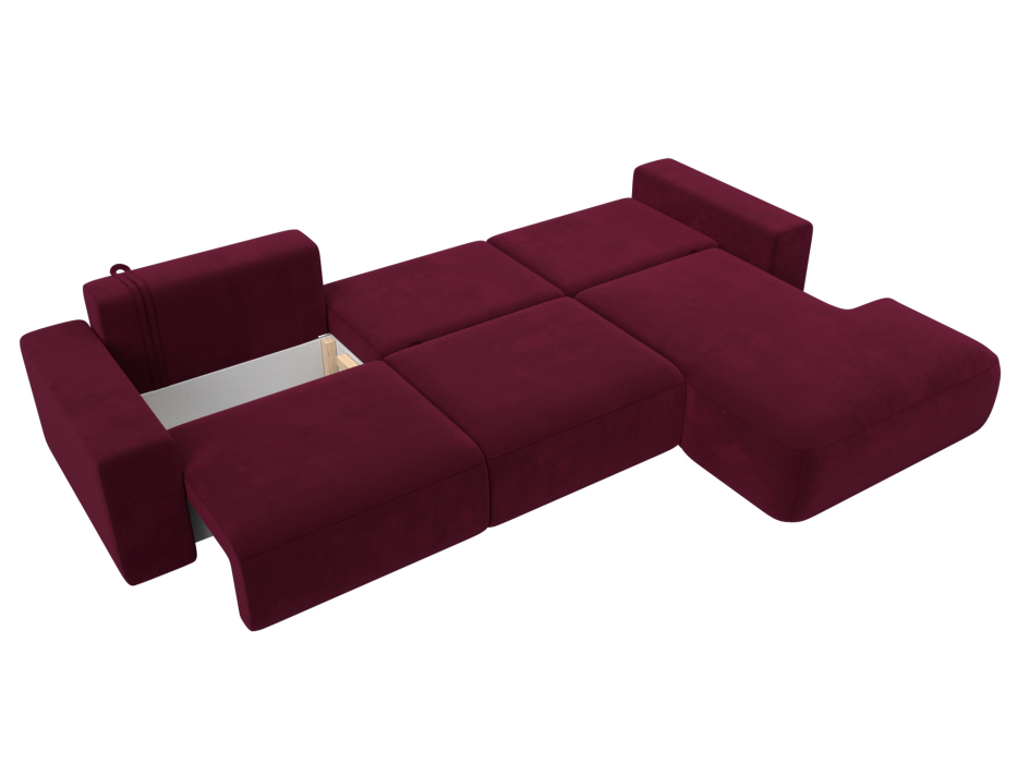 Диваны угловые в гостиную, Диван угловой Лига-036 Классик Лонг правый угол, микровельвет