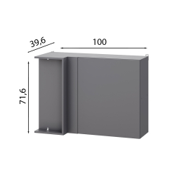 Шкаф угловой навесной Денвер Ш 1000у