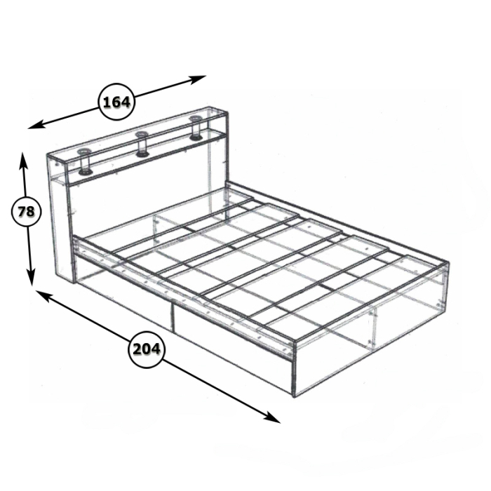 Кровати, Кровать Камелия 1600
