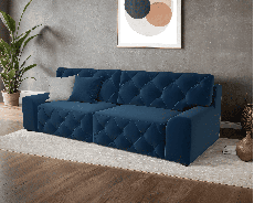Диваны кровати со спальным местом, Диван прямой тик-так Милан (Велюр)