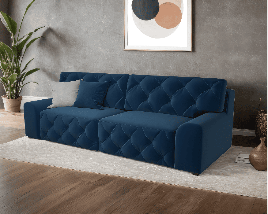 Диваны кровати со спальным местом, Диван прямой тик-так Милан (Велюр)