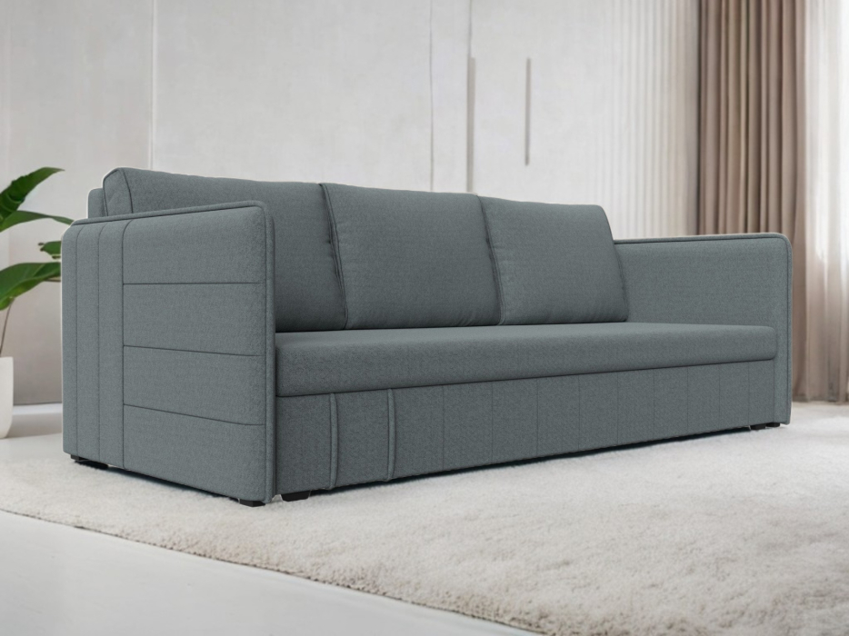 Диваны с ящиком для белья, Прямой диван Слим, рогожка Амур