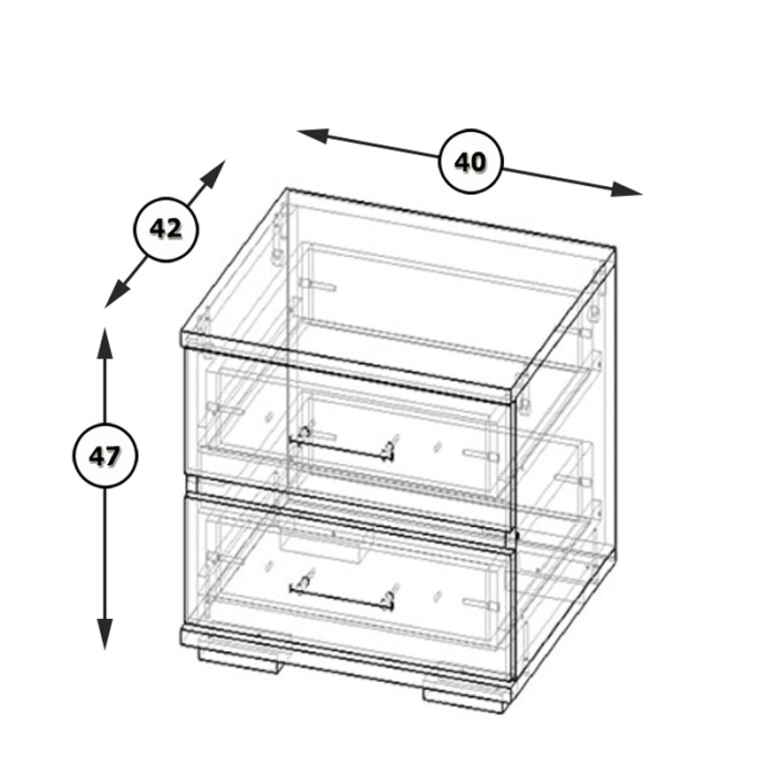 Прикроватные тумбы, Тумба прикроватная Фиеста