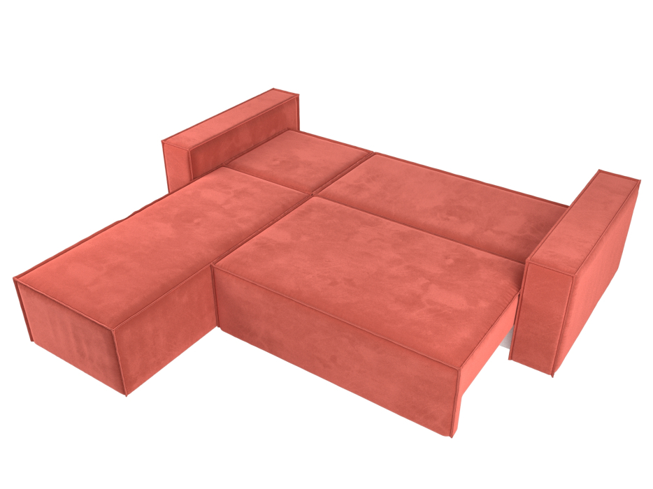 Диваны угловые в гостиную, Угловой диван Куба левый угол, микровельвет