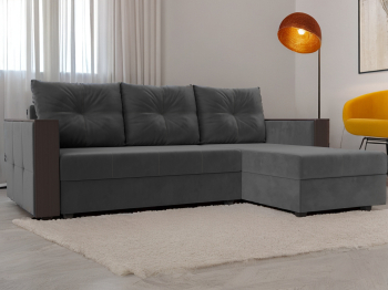 Угловой диван Валенсия Лайт правый угол, велюр