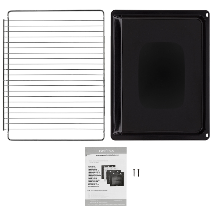 Духовые шкафы, Электрический духовой шкаф (независимый) KRONA ELEMENT 60 BL/BL