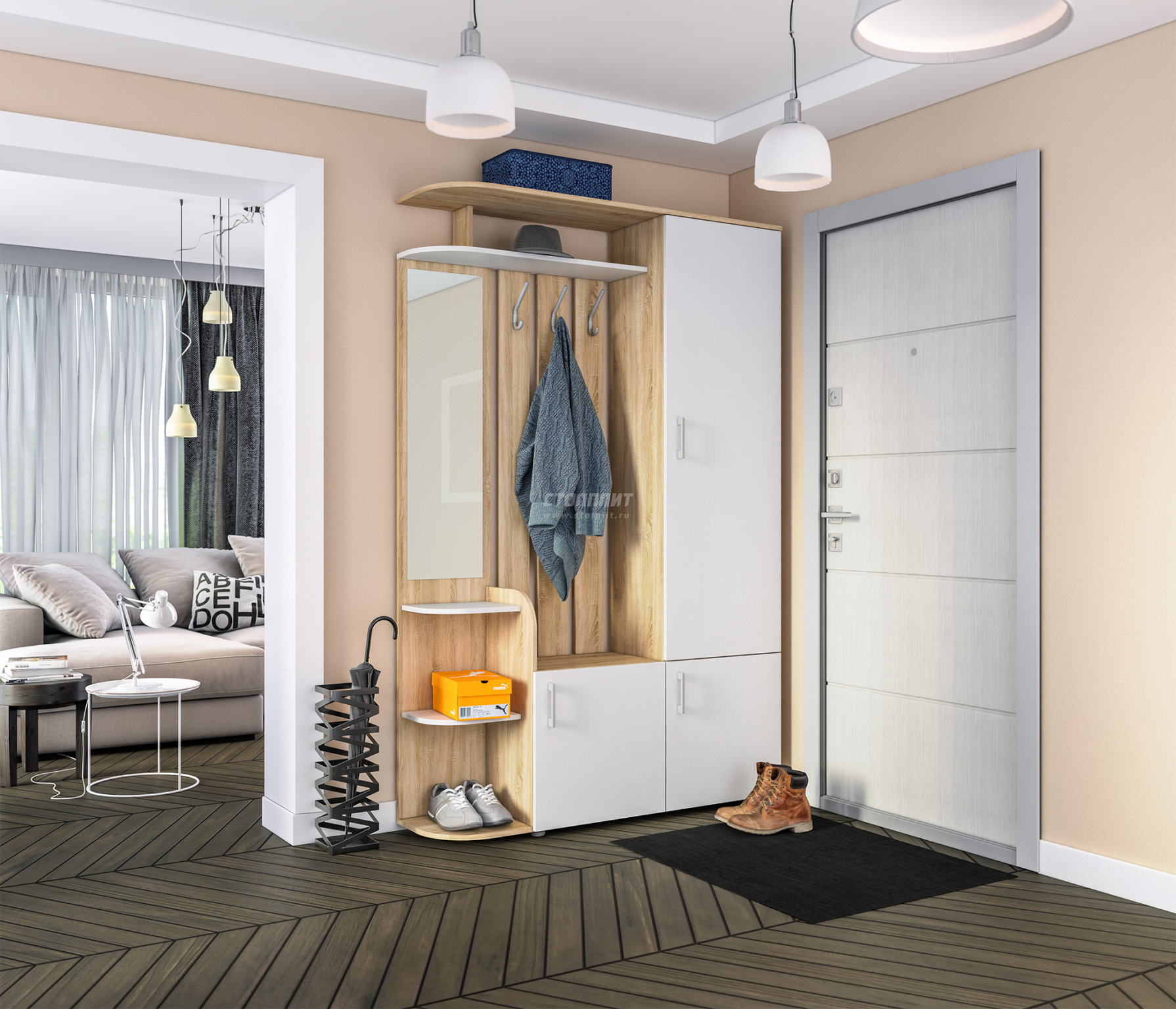 naomi sb 2292 prihozhaya dub sonoma belyj