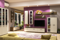 Стенки для гостиной, Модульная гостиная Грейс композиция 8  Гикори Джексон Темный