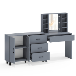 Туалетный столик с подсветкой 115 и тумба-комод 123-1204