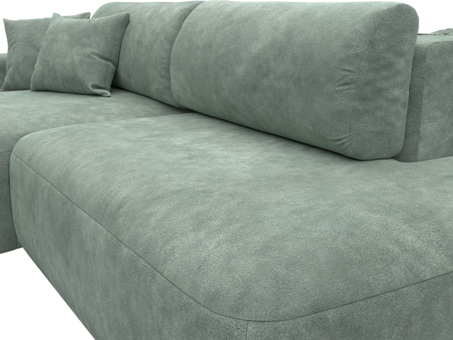 Диваны угловые в гостиную, Диван угловой Лига-036 НПБ Модерн левый угол, велюр BRUT