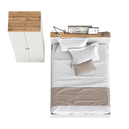 Шкаф-комод для одежды Остин и кровать с ортопедическим основанием 1600