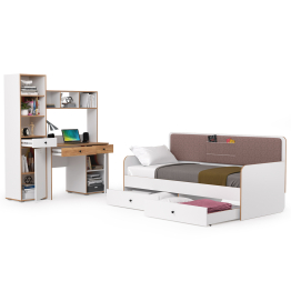 Мебель для молодёжной комнаты с кроватью Вуди № 37