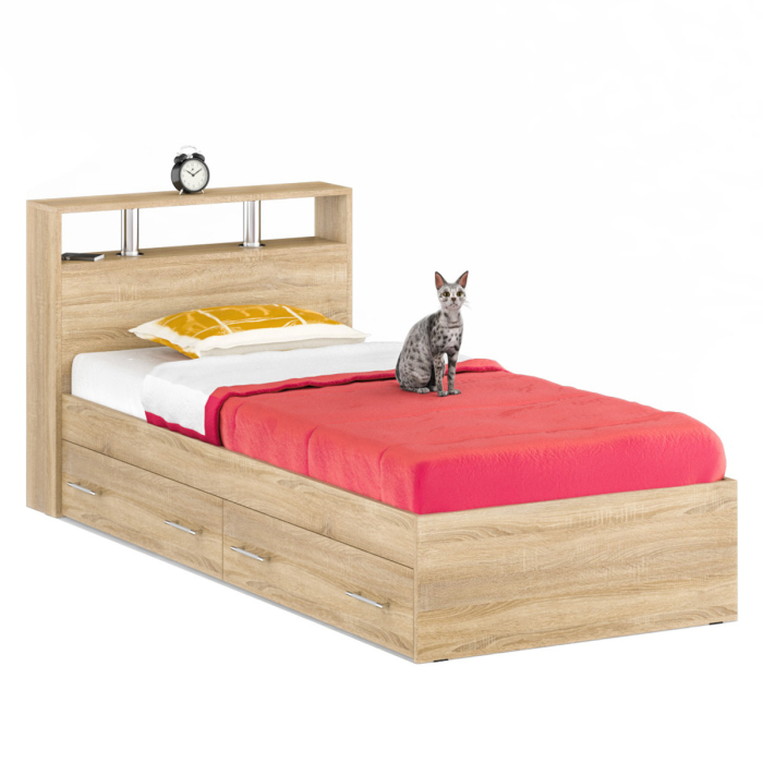 Кровати, Односпальная кровать с ящиками Камелия 900