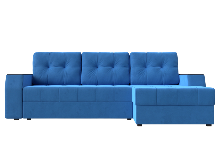 Диваны угловые в гостиную, Угловой диван Эмир БС правый угол, велюр