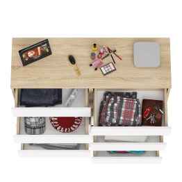 Комод высокий на десять выдвижных ящиков Мори МК1200.10