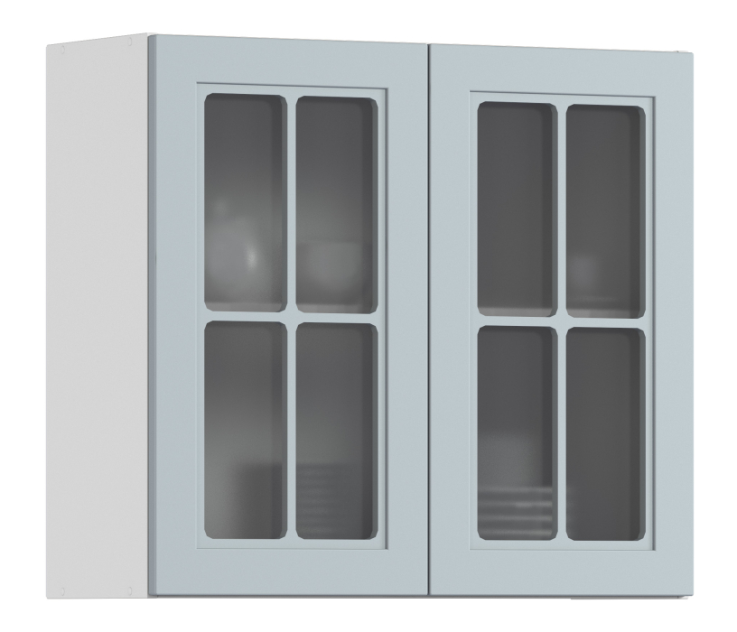 MODERN, MODERN шкаф навесной со стеклом 2 дв 80х72 см