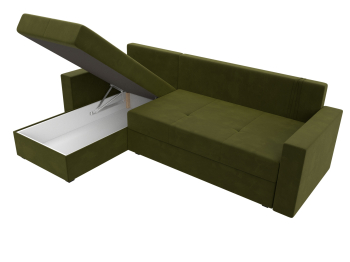 Диван угловой Верона Лайт левый угол, микровельвет