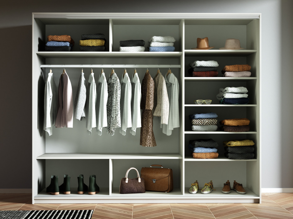 Шкафы-купе 3-х дверные, Шкаф-купе Прайм 3-х дверный Фотопечать Квадраты Стекла/Доводчики 210х57х230