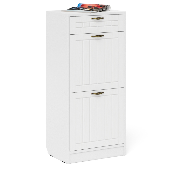 Прихожие, Две тумбы для обуви с ящиками с вешалкой и зеркалом П-6 № 05 МДФ фрезеровка прованс