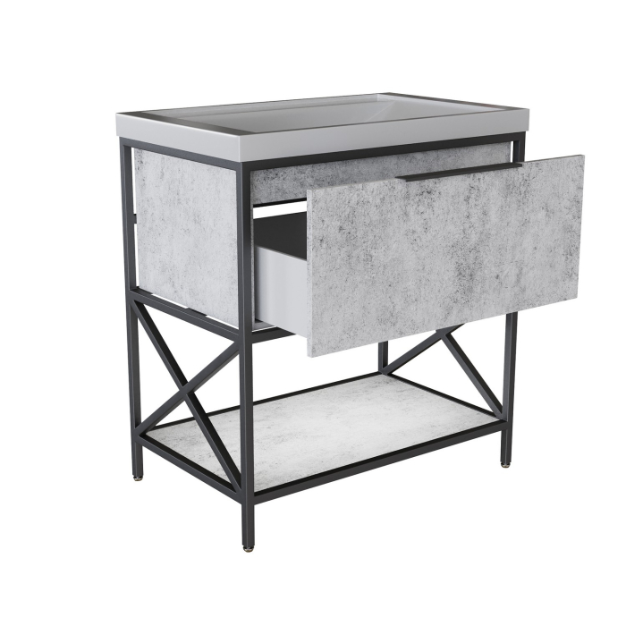 Тумбы без раковины, Тумба д/ванной БРУКЛИН-80 под умывальник Фостер 80/Fest 80 ЛОФТ (ЛДСП)