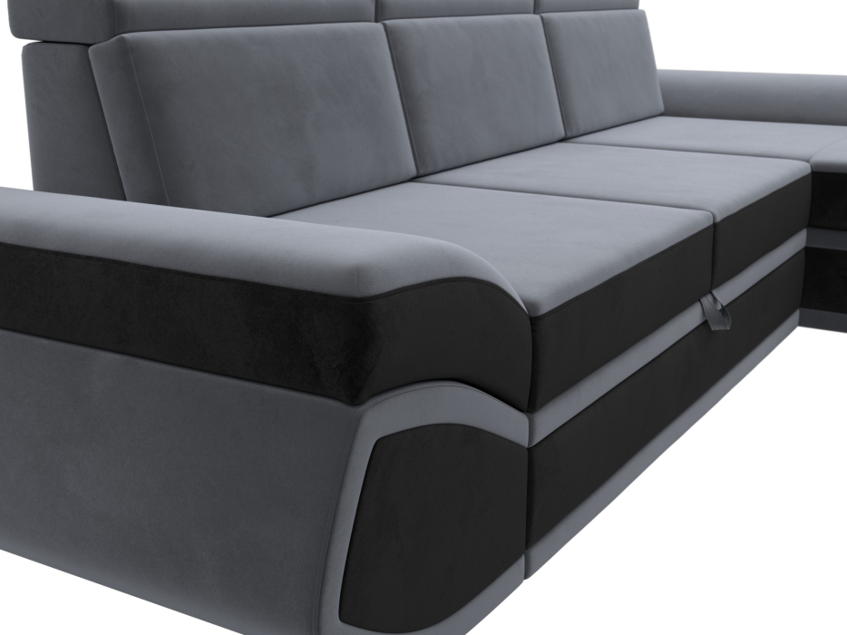 Диваны угловые в гостиную, Диван угловой Лига-032 правый угол, велюр