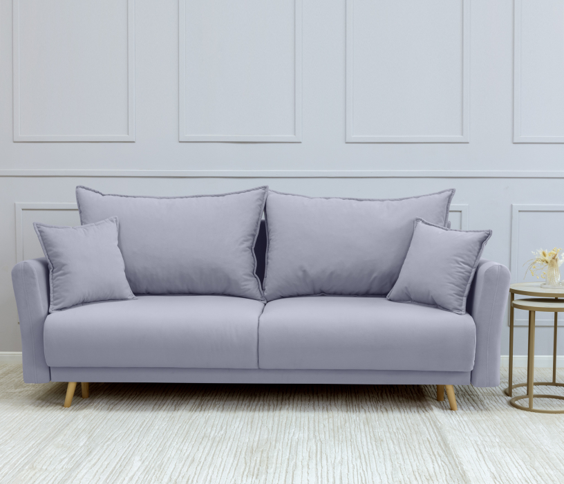 Диваны еврокнижки, Диван кровать прямой со спальным местом "Мия", микровелюр