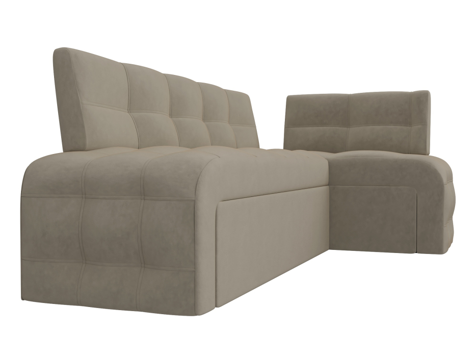 Диваны угловые кухонные, Кухонный угловой диван Люксор правый угол, микровельвет