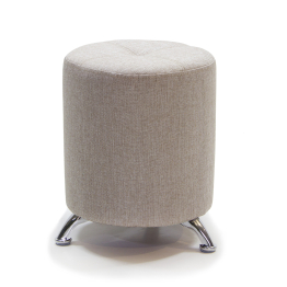 Пуф Круглый мини Хром, рогожка