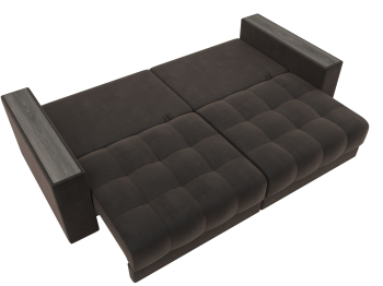 Диван прямой с декором Лига-049 НПБ, велюр SEVEN