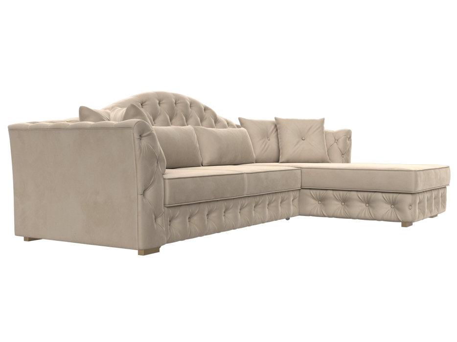 Диваны угловые в гостиную, Диван угловой Артис правый угол, велюр