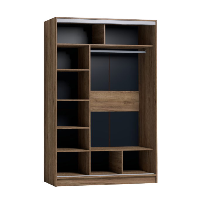 Шкафы-купе 2-х дверные, Шкаф-купе 2-дв  Strike 1350 зеркало/лдсп  (в2105*ш1350*г595)