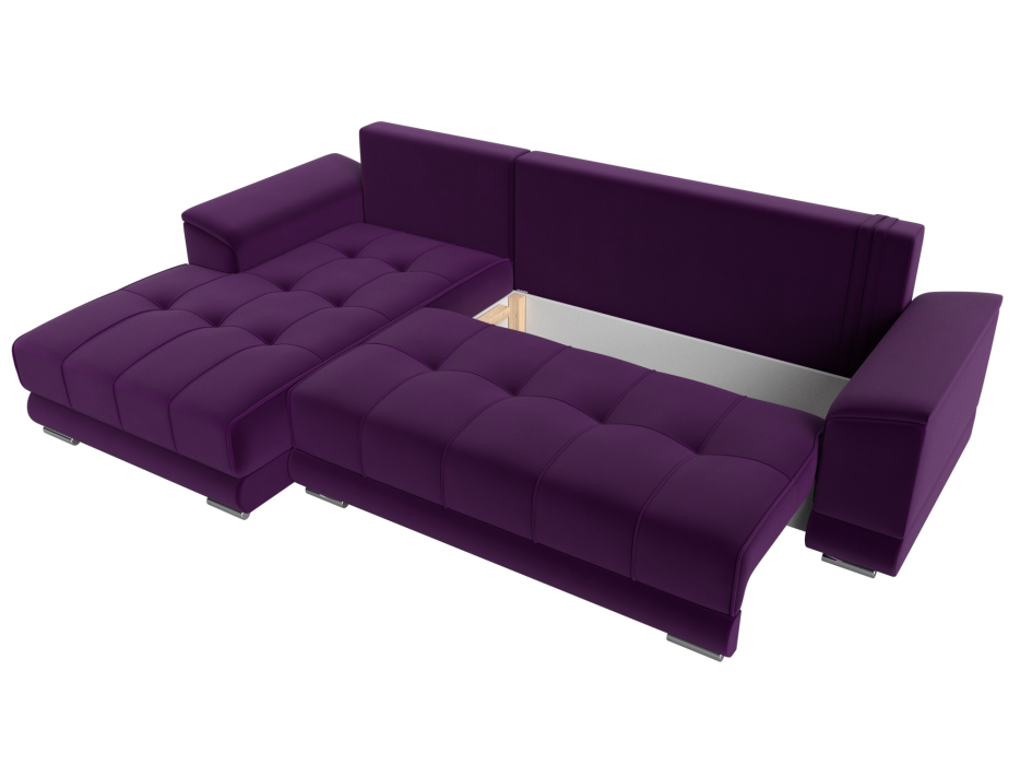 Диваны угловые в гостиную, Угловой диван НордСтар левый угол, микровельвет