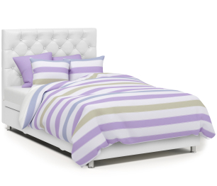 Кровать тахта Шармэль 120 с подъемным механизмом, рогожка / экокожа