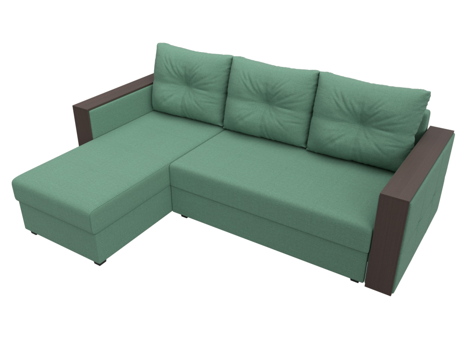 Диваны угловые в гостиную, Диван угловой Валенсия Лайт левый угол, рогожка Амур