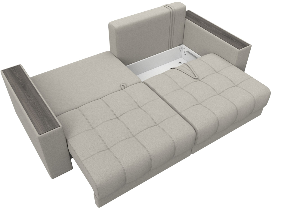 Диваны еврокнижки, Диван прямой с декором Лига-049 НПБ, рогожка Амур