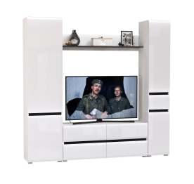 Тумба для ТВ Сидней в комплекте с полочкой шкафом с ящиком и шкафом с дверкой