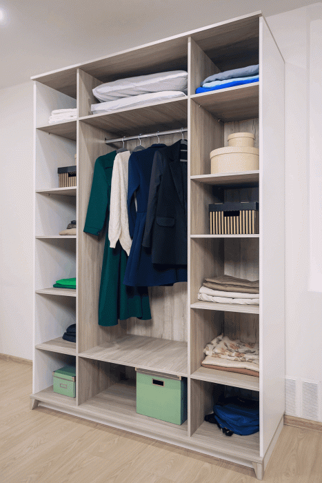 Шкафы с зеркалом, Модульная система AURELIO (модуль 555) Шкаф для одежды и белья 4-дв