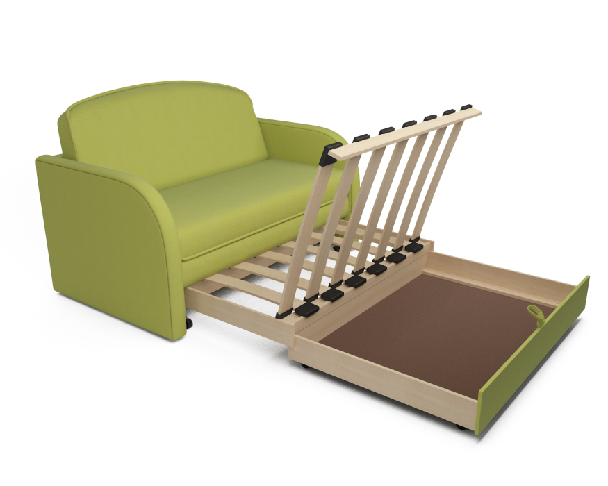 Диваны кровати со спальным местом, Диван прямой выкатной Малютка (Рогожка)