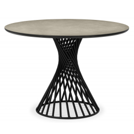 Керамический стол Вивиен 110 (чёрная нога)