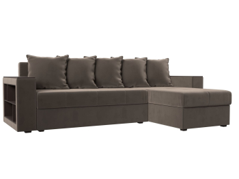 Диван угловой Дубай Лайт, велюр, правый угол