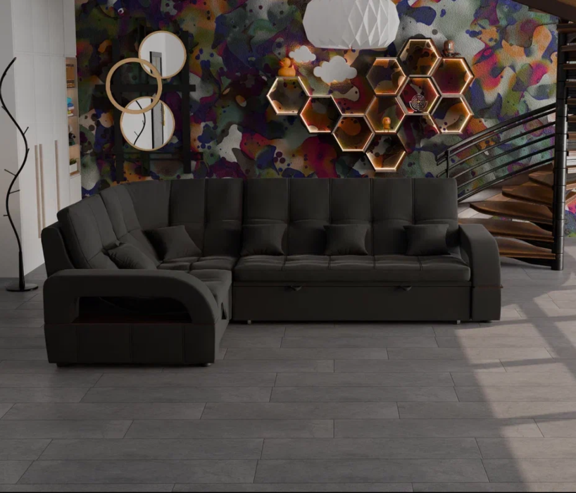 Диваны угловые в гостиную, Модульный диван Майами-3,микровелюр,антивандальная и водостойкая ткань,венеция