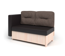 Диваны прямые кухонные, Кушетка Гамма 120 левый, экокожа / Корфу