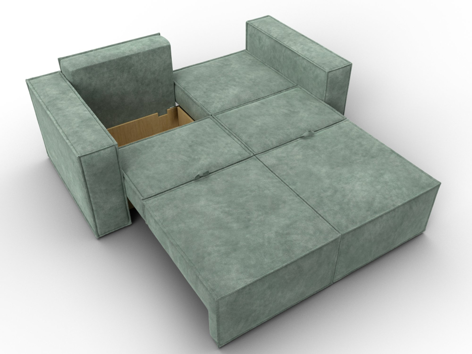 Диваны кровати со спальным местом, Диван прямой Куба мини, велюр BRUT