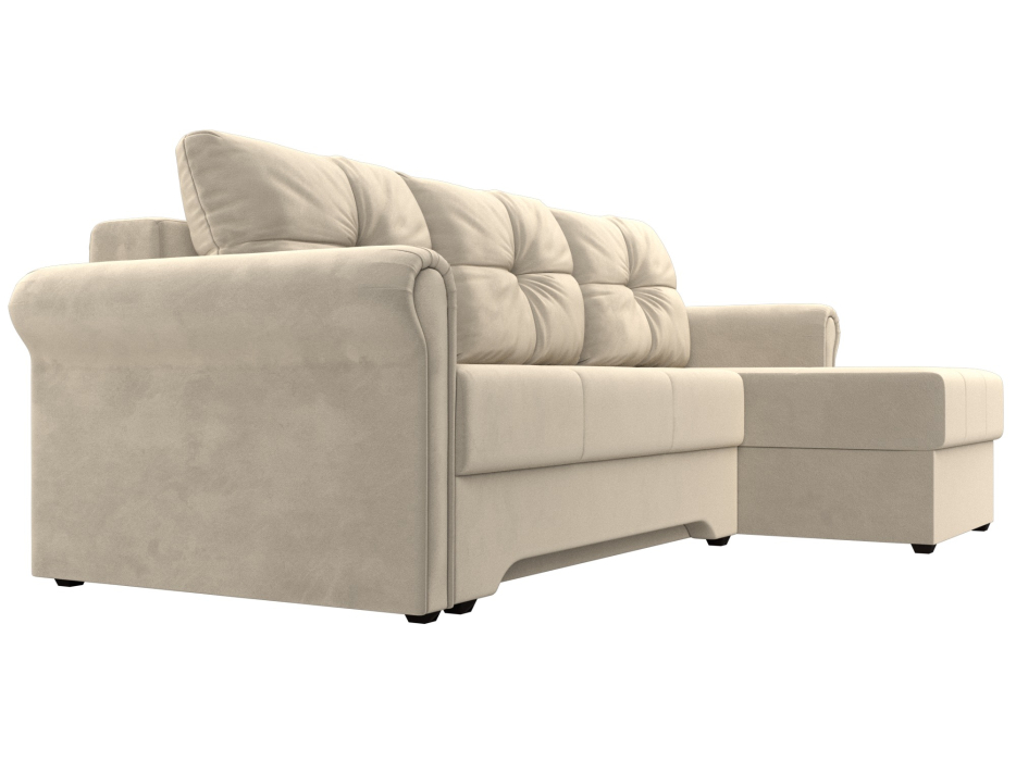 Диваны угловые в гостиную, Угловой диван Леон правый угол, микровельвет