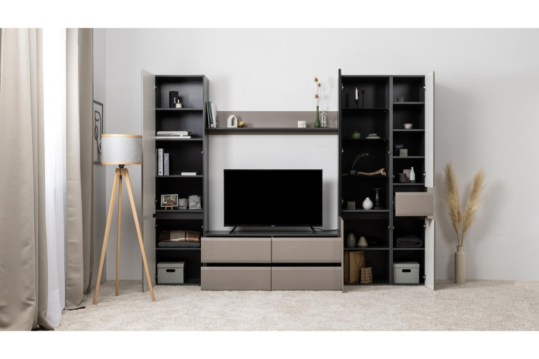 Шкафы пеналы, Шкаф с ящиком Сидней 13.202 Антрацит 0164