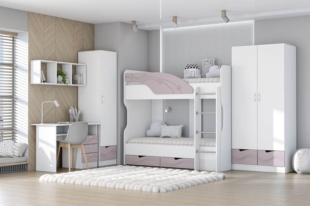 Прямые, Шкаф 2х створчатый Бриз Волна