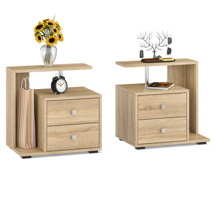 Спальные гарнитуры, Кровать с ящиками Камелия 1400 с двумя прикроватными тумбами