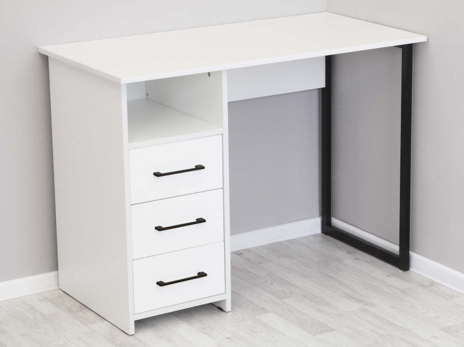 Прямые, Стол письменный с тумбой на метал.каркасе